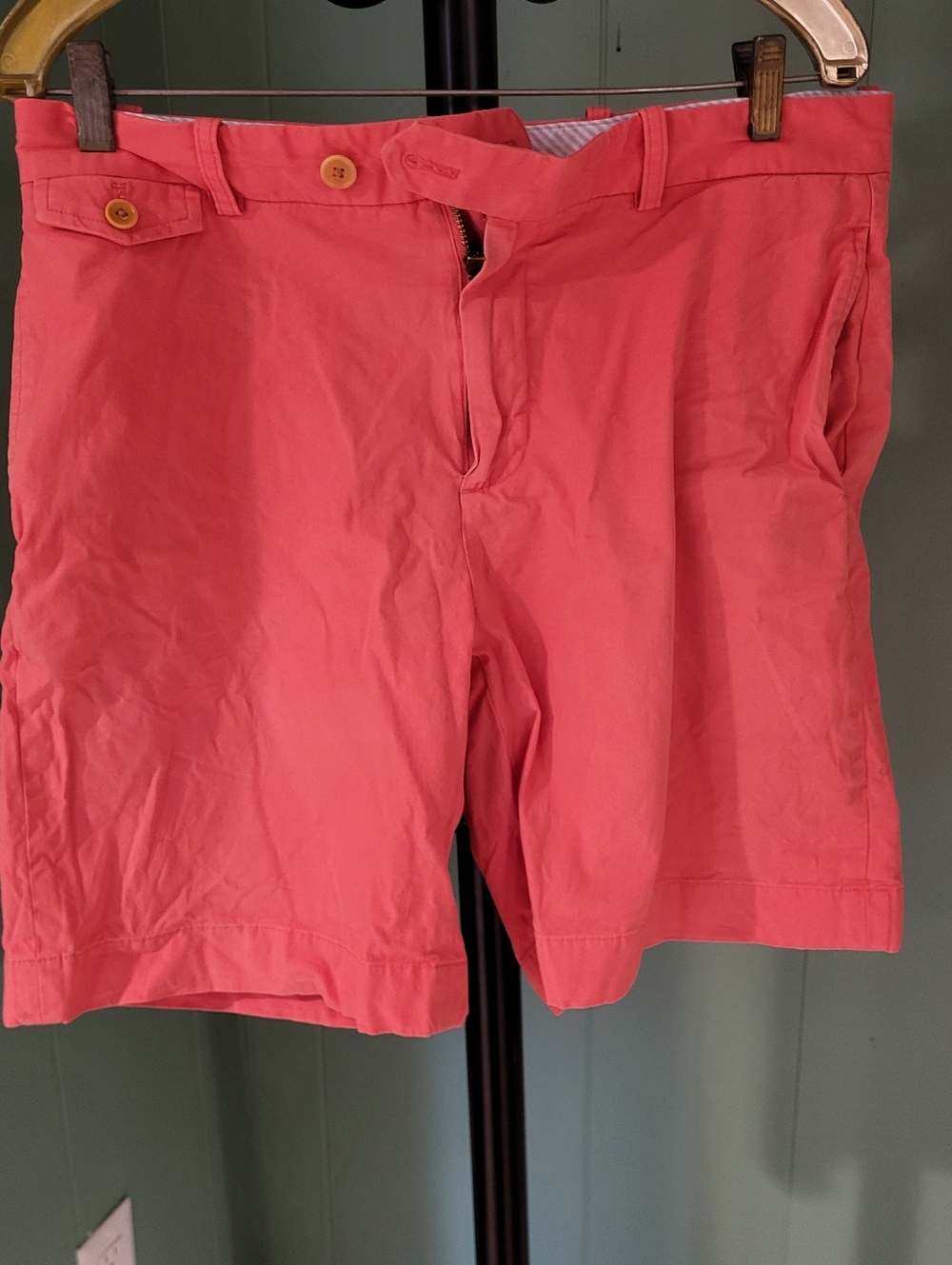 Coral Shorts, Brooks Brothers, 34W, Preppy, BeachCore,  TennisPrep